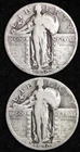 1930-PS (2 pc Set) Standing Liberty Quarter Silver GOOD / VG FULL DATE FREE P/H