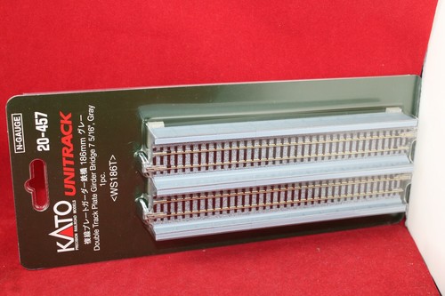 Kato 20-457(77219) Unitrack N Blechträgerbrücke grau zweigleisig 186 mm/NEU/OVP | Zustand: Neu