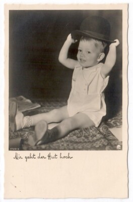 8432- * Boy With Hat * My Hat Goes Up..