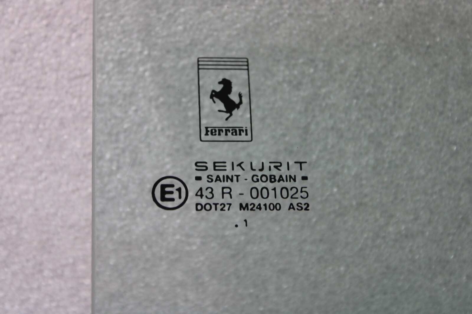 Ferrari 360, F430 Coupe, RH, Front Door Glass, Scratches, Used, P/N 65949200