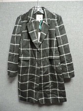 Yumi' Women's Black Ehime Coat Uk 10 Ln110 Al 07