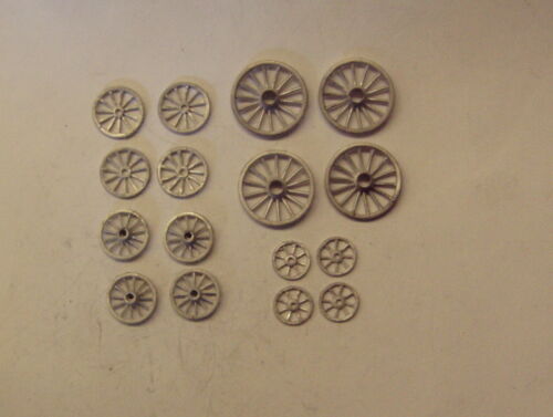 P&D Marsh OO Gauge PW108 cart wheels (16) castings require painting - Foto 1 di 1