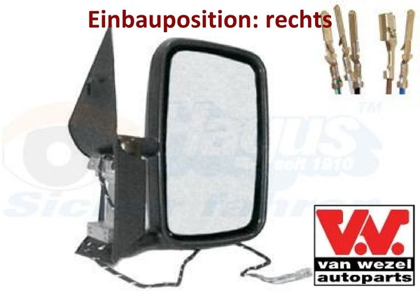 VAN Wezel 5877808 AußEnspiegel Rechts Spiegel AußEn FüR VW-image