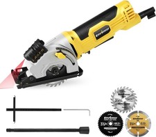 Enventor Mini Kreiss&auml;ge 580W mit Laserf&uuml;hrung, 3 S&auml;gebl&auml;tter, 27mm Schnitttiefe