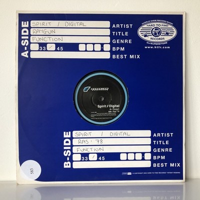 Spirit / Digital   Raygun / Ras  78 (12 ) Function   CHANEL 9606 [Drum n Bass]