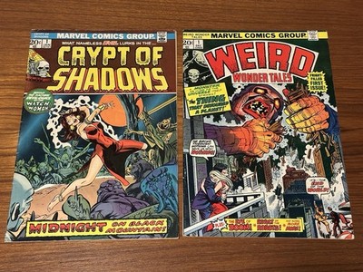Marvel Crypt of Shadows #1 Weird Wonder Tales #1 comic books Basil Wolverton