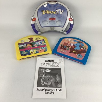 Fisher Price InteracTV DVD Based Learning System Blues Clues Dora Elmo SpongeBob