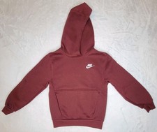 NIKE SPORTSWEAR CLUB FLEECE BIG KIDS PULLOVER HOODIE DARK RED 