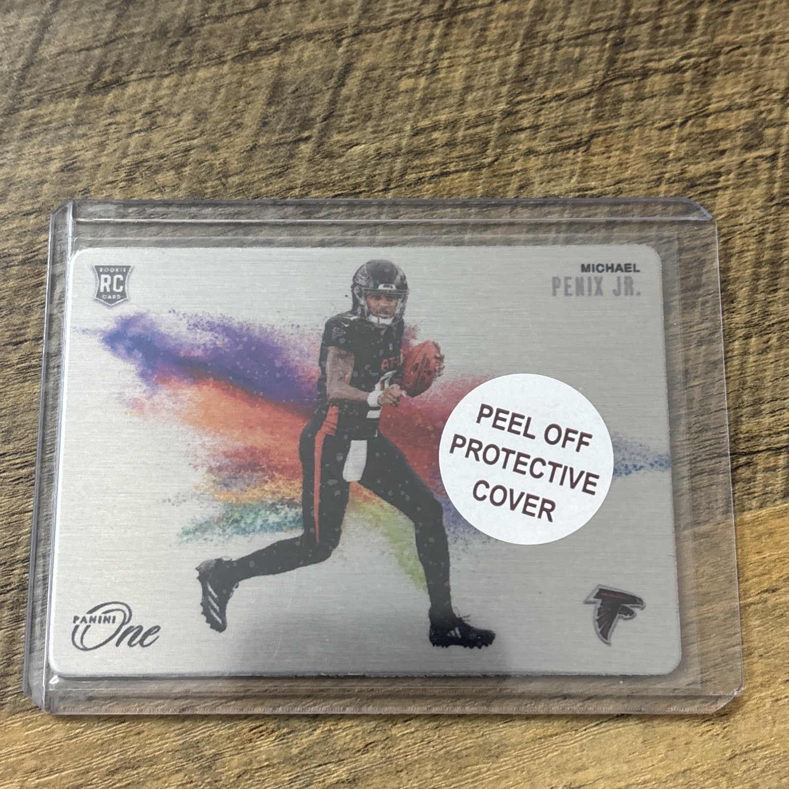 2024 Panini One - Michael Penix Jr. - Color Blast Rookie Metal Case Hit SSP