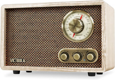 Willow Retro Wood Bluetooth Radio with Built-In Speakers: Elegant Vintage De