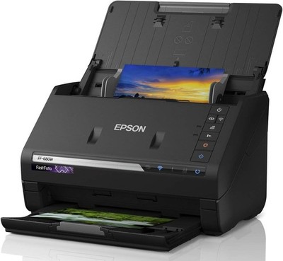 Epson FastFoto FF-680W High-Speed Photo Scanner Wireless Duplex Document Scan