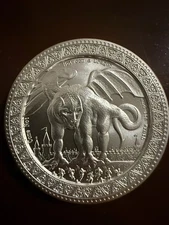 2025 Dan Carr Dragon Dollar Hard Times 3 oz Silver Token