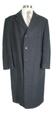 Hart Schaffner Marx Mens Charcoal Wool Single Breasted Overcoat 44R Canada