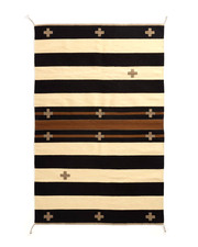 Southwestern Navajo Ganado Teppich Handgefertigt Antik Indianer Wolle Rug...