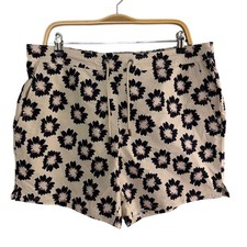 Ted Baker London Wiklie Mens Sz 5 Floral Swim Shorts Cream Black Pink Lined