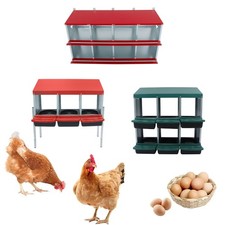 3/4/6/8 Holes Red Green Chicken Nesting Boxes Coop Metal Chicken Egg Laying Box