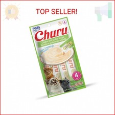 INABA Churu Cat Treats, Grain-Free, Lickable, Squeezable Creamy Pur e Cat Treat/