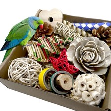 Bird Toys Parrot Toys Natural Bird Foraging Box Foot for Parakeets,Cockatiels...