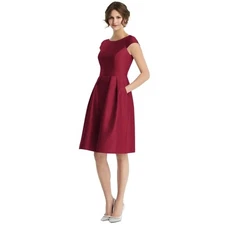 NWT Alfred Sung Satin Twill A-Line Dress - size 18