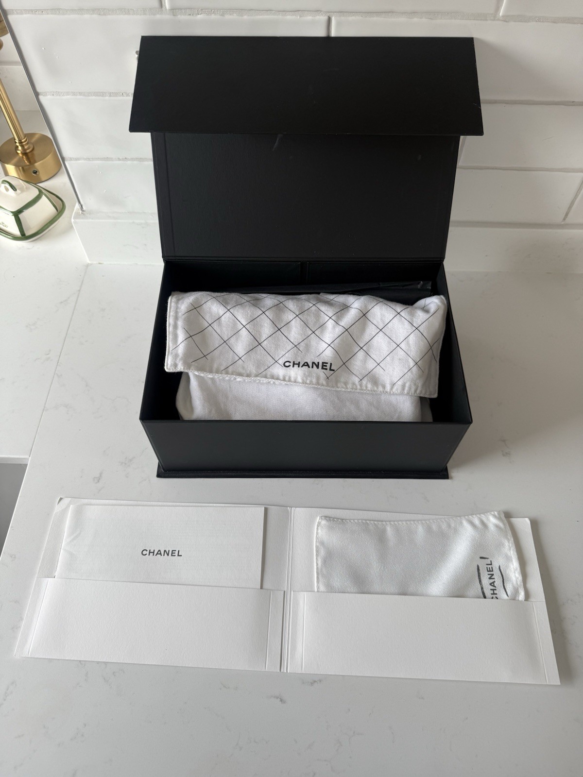 Chanel White Quilted Caviar Leather Medium Classic Double Flap Bag image 4