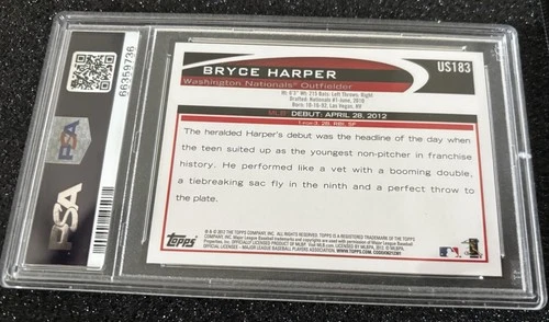2012 Topps Update Series Rookie Debut Bryce Harper #US183 (RC)
