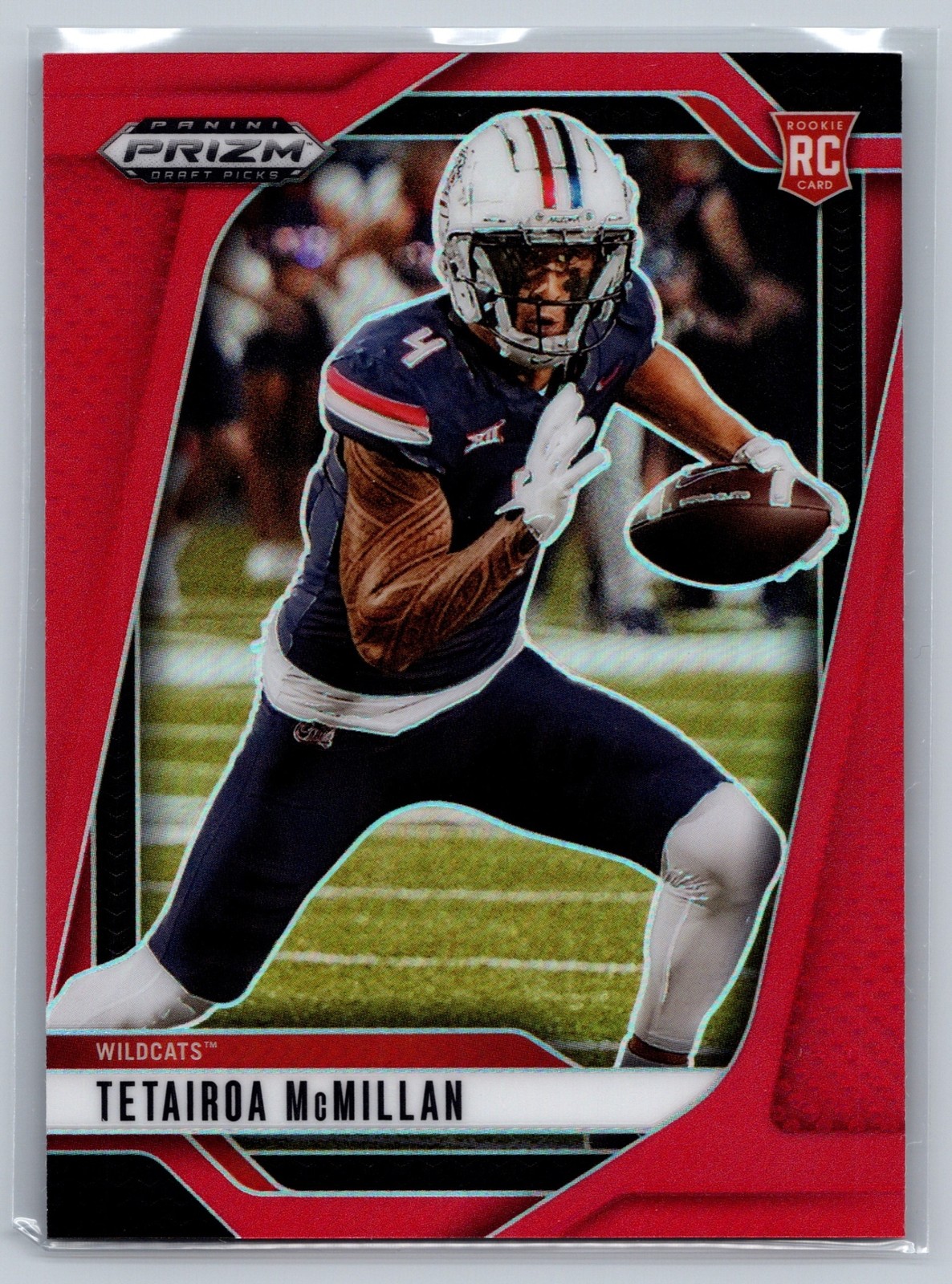 2025 Panini Prizm Draft Picks Tetairoa McMillan #8 Red 269/399 RC Wildcats