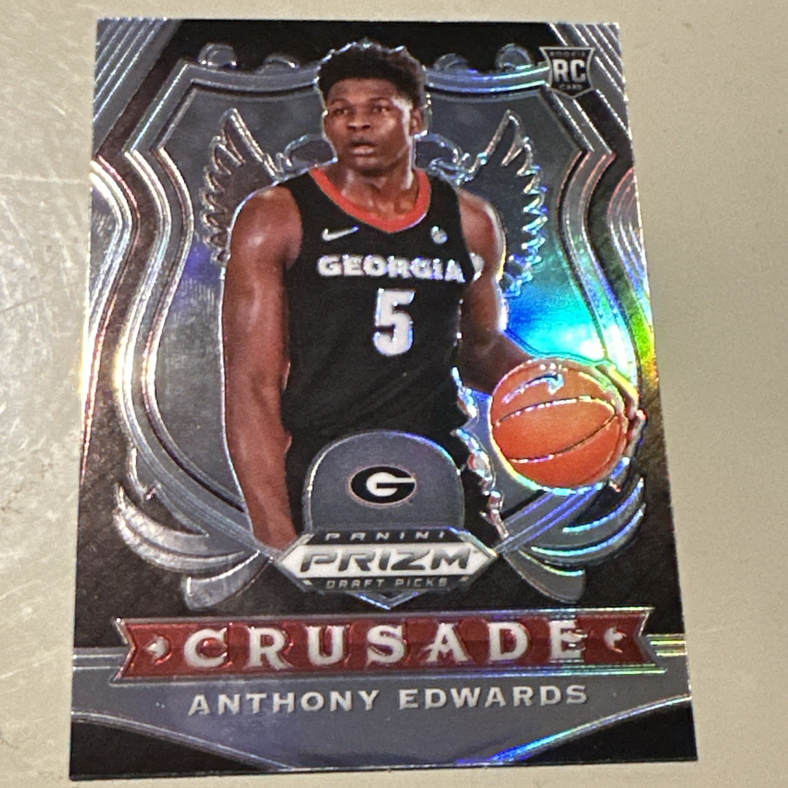 2020-21 Panini Prizm Draft Picks - Crusade Anthony Edwards #81 Silver Prizm (RC)