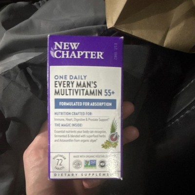 New Chapter One Daily Every Man's Multivitamin 55+ Immune Prostate 72 Tablets