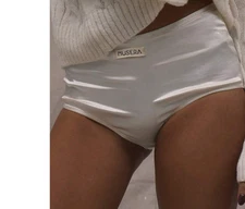 Musera Glossy Butter Wet Look Second Skin Satin Bikini Brief Pant XL