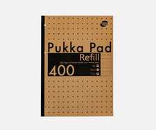 Image of Pukka Pad Refill Pad 400 pages A4 (Pack of 2) Ruled Kraft Paper Brown