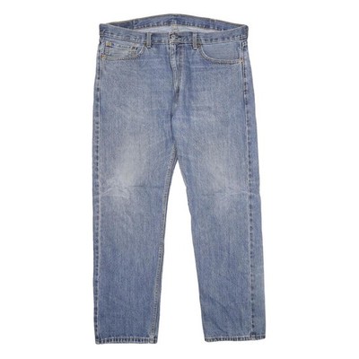 LEVI'S 505 Herren Jeans Blau Regular Straight Denim W38 L32 Baumwolle