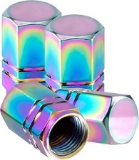 Colorful Aluminum Tire Valve Stem Caps   4pcs Car  Motorcycle Wheel Dustproof C