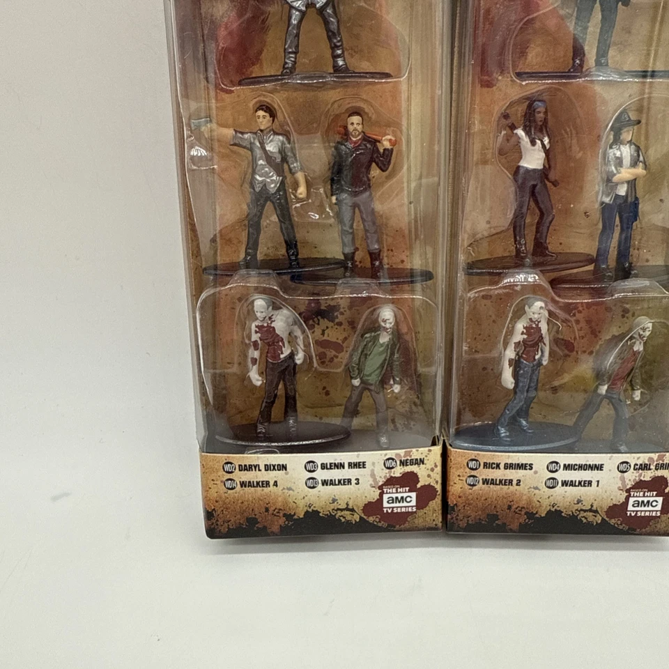 Nano Walking Dead Metalfigs - Dos paquetes de 5 Rick Grimes Daryl Dixon Negan Zombie Foto 3 de 4