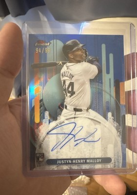 2025 Topps Finest - Finest Auto Justyn-Henry Malloy #FA-JMA Blue Refractor /99 