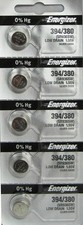 394 380 SR936SW Coin Cell Silver Oxide Energizer Batteries x 5