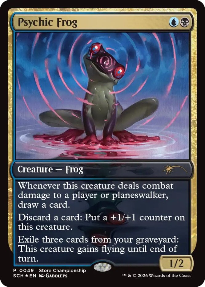 1x Psychic Frog - Foil - Store Championship Promo NM-Mint, English Game Day & St