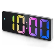6.7 Inch LED Alarm Clock with Dimmable Display and Temperature, Large Electronic