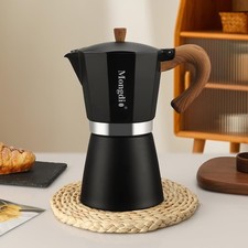 Classic Italian Moka Pot - 12-Cup Stovetop Espresso Maker for Coffee Aficionados