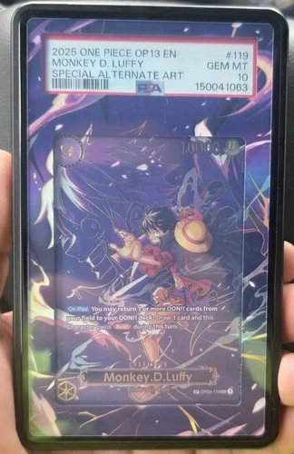 2025 ONE PIECE OP09-119 SP SPECIAL ALTERNATE ART MONKEY D. LUFFY 119 PSA 10