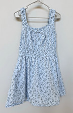 Uniqlo Peasant Dress L Sleeveless Round Neck Dark Pink Floral Tiered Pullon