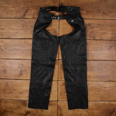 Vintage Harley Davidson Lederhose Hose 36x32 USA Made 90s Unisex Schwarz