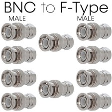 10 Pcs BNC to F-Type Adapter Coaxial Cable Connectors Type F Converter Coupler
