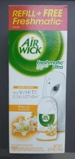 New Air Wick Freshmatic Ultra Dispenser holder plus refill White lily & orchid S