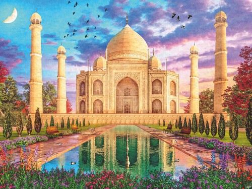 Puzzle (1500 T.) Bezauberndes Taj Mahal (Ravensburger) Neu/Ovp-image
