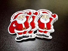 Holiday Christmas Santa Sticker Waterproof Vinyl Die Cut Glossy Matte Holiday
