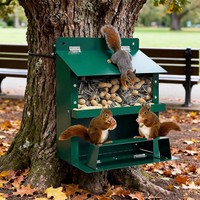 EichhöRnchen Wetterfest Futterhaus Futterkasten Metall Futterstation Nussspender