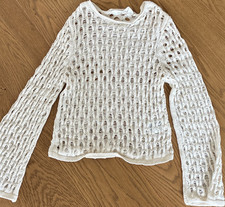 H&M Mädchen Strickpullover Gr. 158/164 Weiß...