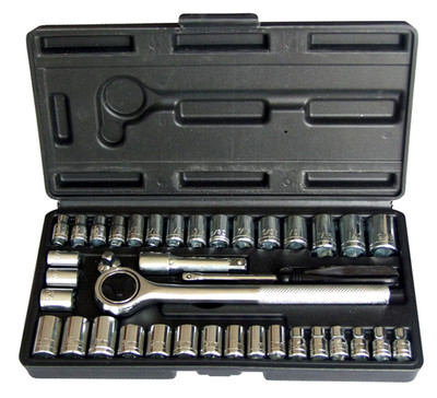 Best Parts Ratchet/Socket Chrome Plated Carbon Steel Tool Set - 40 pc