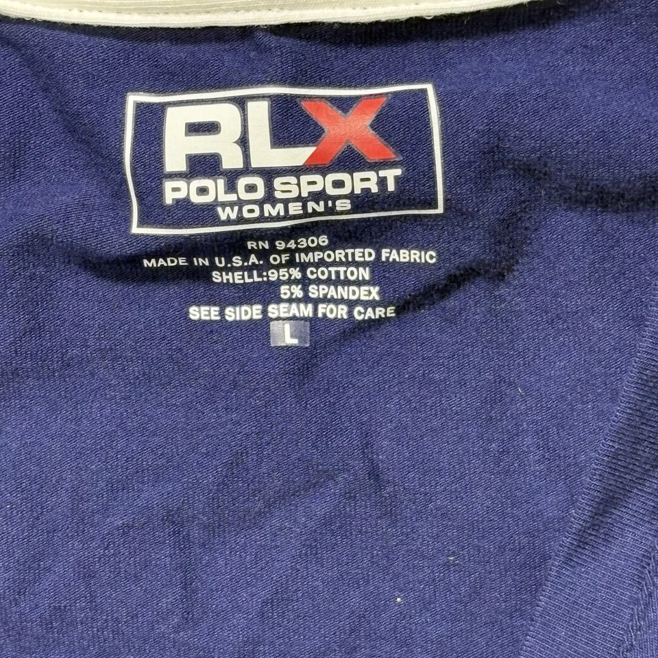 Camisa Polo Deportiva RLX Para Mujer Grande Cuello en V Elastizada Spandex Atlética Nueva Foto 2 de 4