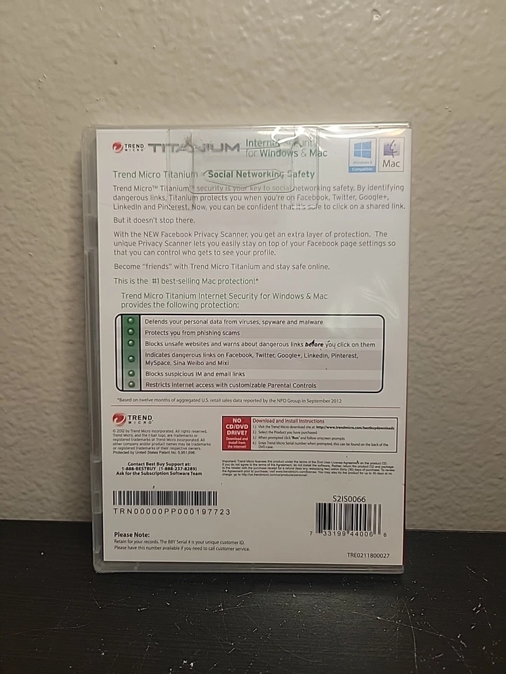 Trend Micro Titanium Internet Security for PC, Mac - TRE021800F700 -- New - Image 2 of 4